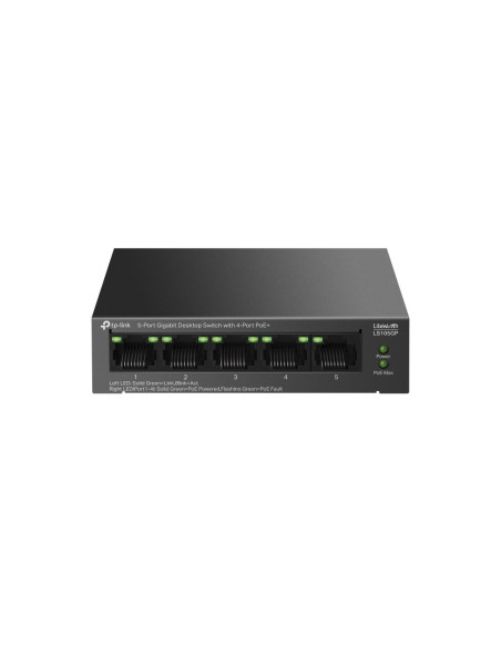 Tp-Link Litewave Ls105Gp Łącza Sieciowe Nie Zarządzany Gigabit Ethernet (10/100/1000) Obsługa Poe Czarny