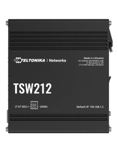 Teltonika Tsw212 Zarządzany L2 Gigabit Ethernet (10/100/1000) Czarny