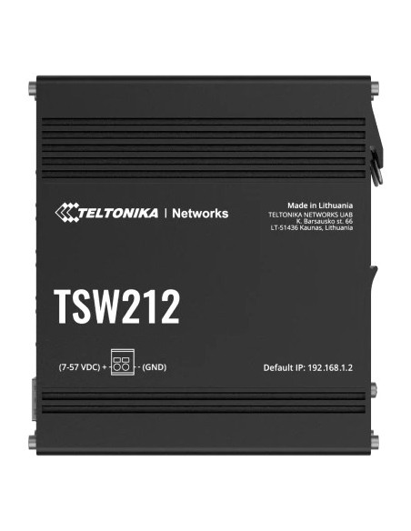 Teltonika Tsw212 Zarządzany L2 Gigabit Ethernet (10/100/1000) Czarny