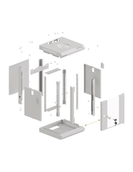 Lanberg Wf11-3306-10S Stojak 6U Szafa Wisząca Szary