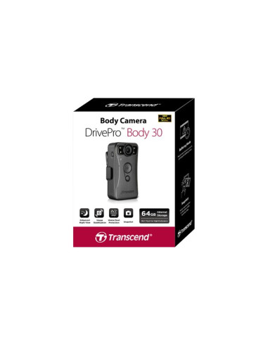 Transcend Drivepro Body 30 Aparat Do Fotografii Sportowej Full Hd Wi-Fi 130 G