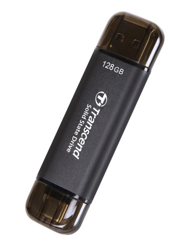 Transcend Esd310C Technologia Thunderbolt 128 Gb Usb Type-A / Usb Type-C Usb 3.2 Gen 2X2 Czarny