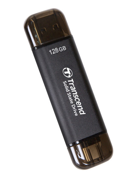 Transcend Esd310C Technologia Thunderbolt 128 Gb Usb Type-A / Usb Type-C Usb 3.2 Gen 2X2 Czarny