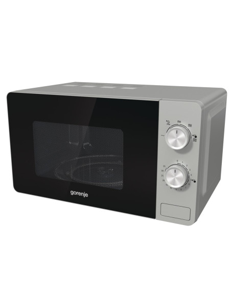 Gorenje Mo20E1S Czarny, Stal Nierdzewna Mikrofalówka Solo Poza Zakresem 20 L 800 W