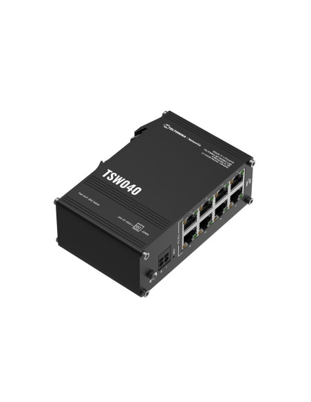 Teltonika Networks Tsw040 8-Port Poe+ Switch Nie Zarządzany Fast Ethernet (10/100) Obsługa Poe Czarny