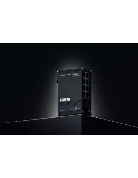 Teltonika Networks Tsw040 8-Port Poe+ Switch Nie Zarządzany Fast Ethernet (10/100) Obsługa Poe Czarny
