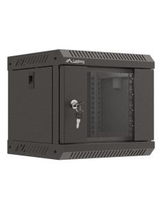 Szafa Instalacyjna Rack Wisząca 10" 4U 300X300 Czarna Drzwi Przeszklone Lanberg (Flat Pack) 2