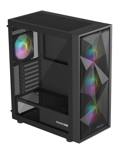 Natec Obudowa Gamingowa Genesis Diaxid 605 Argb Midi Tower Usb-C Z Oknem Czarna