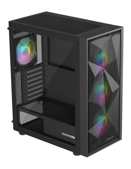 Natec Obudowa Gamingowa Genesis Diaxid 605 Argb Midi Tower Usb-C Z Oknem Czarna