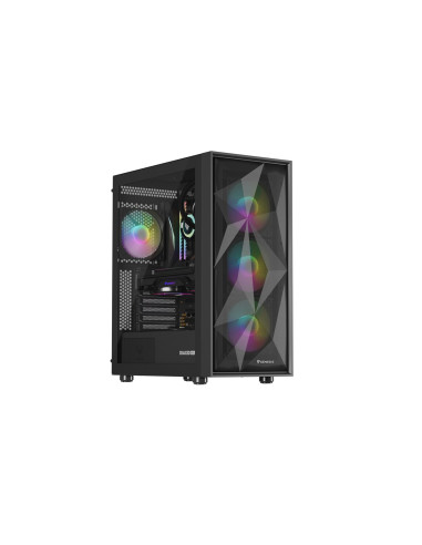 Natec Obudowa Gamingowa Genesis Diaxid 605 Argb Midi Tower Usb-C Z Oknem Czarna