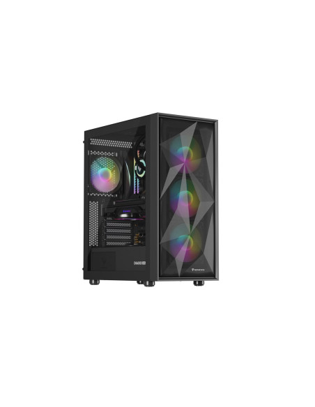 Natec Obudowa Gamingowa Genesis Diaxid 605 Argb Midi Tower Usb-C Z Oknem Czarna