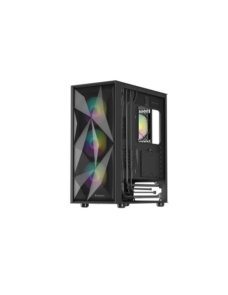 Natec Obudowa Gamingowa Genesis Diaxid 605 Argb Midi Tower Usb-C Z Oknem Czarna