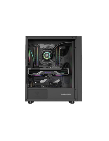 Natec Obudowa Gamingowa Genesis Diaxid 605 Argb Midi Tower Usb-C Z Oknem Czarna