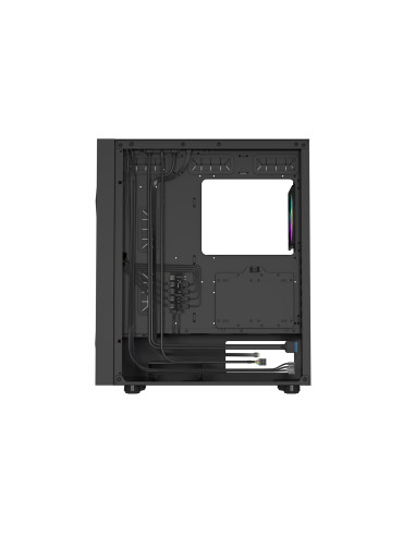 Natec Obudowa Gamingowa Genesis Diaxid 605 Argb Midi Tower Usb-C Z Oknem Czarna