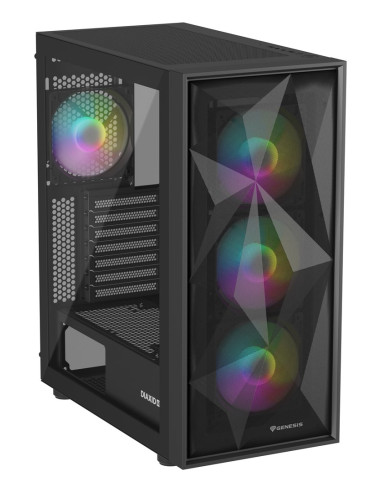 Natec Obudowa Gamingowa Genesis Diaxid 605 Argb Midi Tower Usb-C Z Oknem Czarna