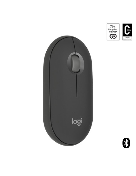 Logitech Pebble 2 M350S Myszka Podróżniczy Oburęczny Rf Wireless + Bluetooth Optyczny 4000 Dpi