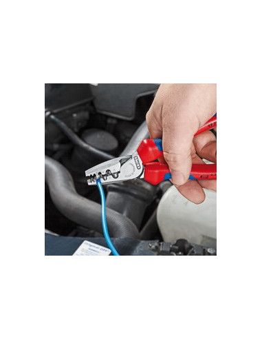 Knipex 97 72 180 Zaciskarka Kablowa Scyzoryk Niebieski, Czerwony, Srebrny