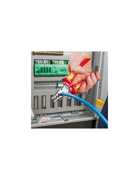 Knipex 97 72 180 Zaciskarka Kablowa Scyzoryk Niebieski, Czerwony, Srebrny