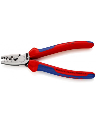 Knipex 97 72 180 Zaciskarka Kablowa Scyzoryk Niebieski, Czerwony, Srebrny