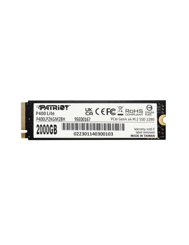 Dysk Ssd Patriot P400 Lite 2Tb M.2 2280 Pci-E X4 Gen4 Nvme (P400Lp2Kgm28H)