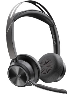 Poly Zestaw Słuchawkowy Voyager Focus 2 Z Certyfikatem Microsoft Teams Usb-C-C + Przejściówka Usb-C/A + Podstawka Ładująca