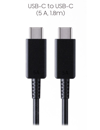 Kabel Samsung Ep-Dx510Jb Usb-C/Usb-C 1,8M 5A, Czarny