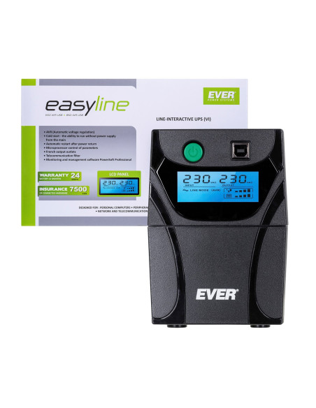 Zasilacz Ups Ever Easyline 650Avr Usb (T/Easyto-000K65/00)