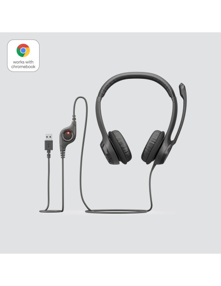 Logitech H390 Zestaw Słuchawkowy Przewodowa Opaska Na Głowę Biuro/Centrum Telefoniczne Usb Typu-A Czarny