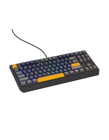 Genesis Thor 230 Tkl Klawiatura Gaming Usb + Rf Wireless + Bluetooth Qwerty Czarny, Niebieski, Szary, Pomarańczowy