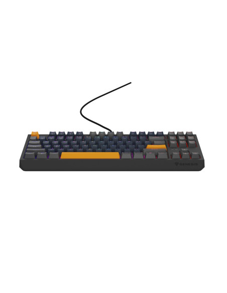 Genesis Thor 230 Tkl Klawiatura Gaming Usb + Rf Wireless + Bluetooth Qwerty Czarny, Niebieski, Szary, Pomarańczowy