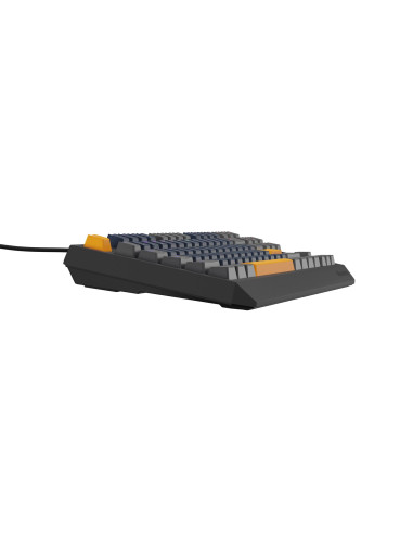 Genesis Thor 230 Tkl Klawiatura Gaming Usb + Rf Wireless + Bluetooth Qwerty Czarny, Niebieski, Szary, Pomarańczowy