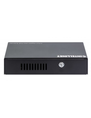Intellinet 561600 Przedłużacz Sieciowy Nadajnik Sieciowy Czarny 10, 100, 1000 Mbit/S