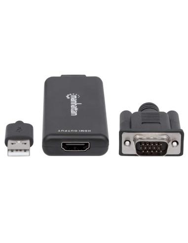 Manhattan 152426 Adapter Kablowy 1 M Usb Type-A + Vga (D-Sub) Hdmi Czarny