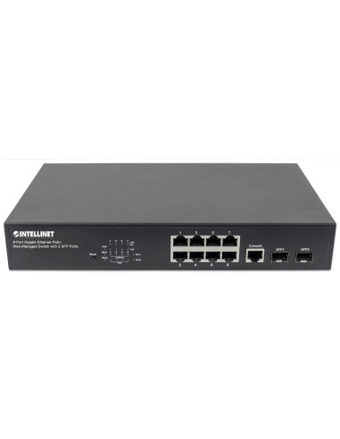 Intellinet 561167 Łącza Sieciowe Zarządzany Gigabit Ethernet (10/100/1000) Obsługa Poe Czarny