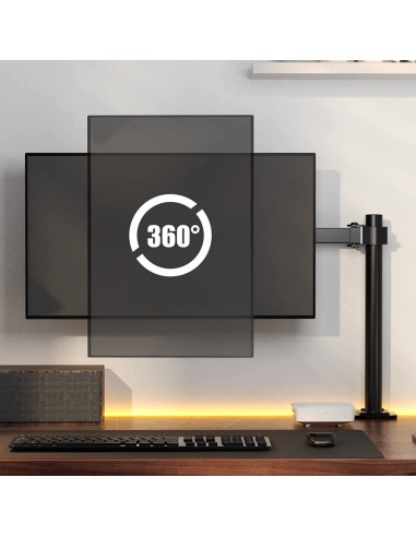 Techly Ica-Lcd 503Bk2 Uchwyt / Stojak Do Monitorów 68,6 Cm (27") Biurko Czarny