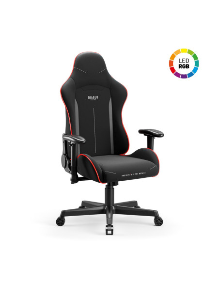Fotel Gamingowy Diablo X-St4Rter Fotel Czarny Led