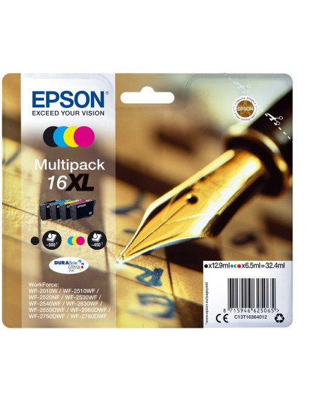 Epson Pen And Crossword Multipack 4-Colours 16Xl Durabrite Ultra Ink