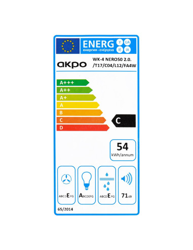 Okap Akpo Wk-4 Nero Line 2.0 50 Czarny T300 Liniowy Led/Siłownik