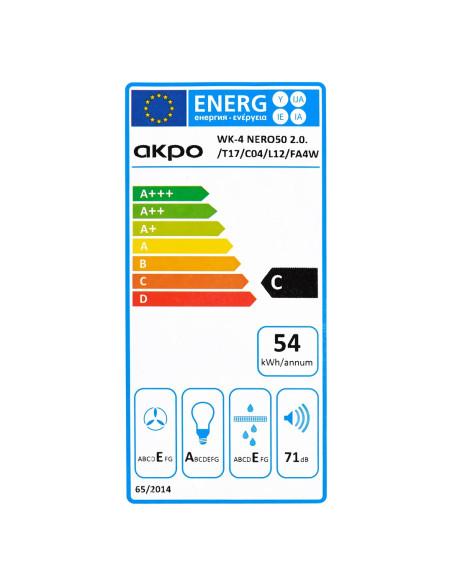 Okap Akpo Wk-4 Nero Line 2.0 50 Czarny T300 Liniowy Led/Siłownik
