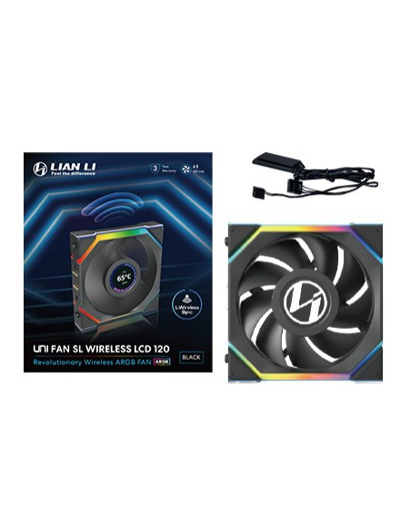 Lian Li Uni Fan Sl Wireless Lcd 120 Obudowa Komputera Wentylator 12 Cm Czarny 1 Szt.