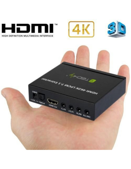 Techly Idata Hdmi-Ea74K Konwerter Plików Audio Czarny