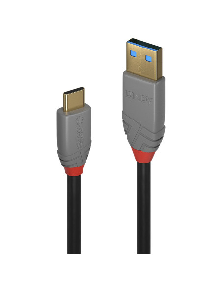 Lindy 36910 Kabel Usb 0,5 M Usb C Usb A Czarny, Szary