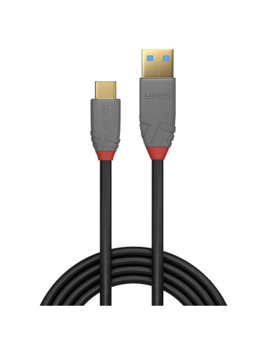 Lindy 36910 Kabel Usb 0,5 M Usb C Usb A Czarny, Szary