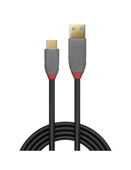 Lindy 36910 Kabel Usb 0,5 M Usb C Usb A Czarny, Szary