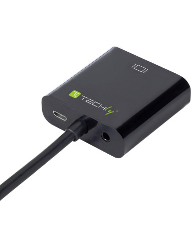 Techly Hdmi - Vga+3.5Mm+Micro Usb B M/F 0,15 M Czarny