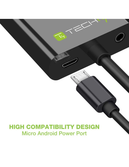 Techly Hdmi - Vga+3.5Mm+Micro Usb B M/F 0,15 M Czarny
