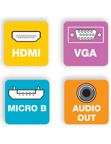 Techly Hdmi - Vga+3.5Mm+Micro Usb B M/F 0,15 M Czarny