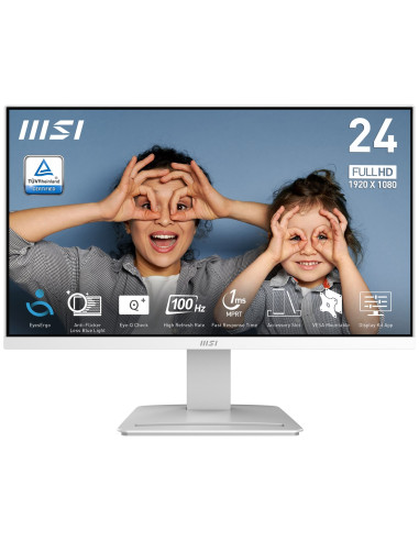 Msi Pro Mp2412W Monitor Komputerowy 60,5 Cm (23.8") 1920 X 1080 Px Full Hd Lcd Biały