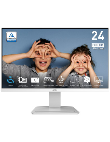 Msi Pro Mp2412W Monitor Komputerowy 60,5 Cm (23.8") 1920 X 1080 Px Full Hd Lcd Biały