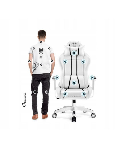 Fotel Gamingowy Diablo  X-One 2.0 Normal Fotel Biało-Czarny